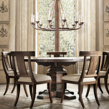 $389.99 Bever Vintage Flaxen Hemp Rope & Metal 12-Light Rustic Round Candelabra