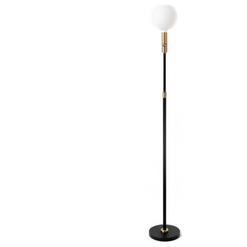 Poise Adjustable Floor Lamp, Brass