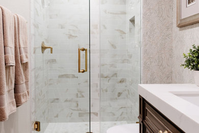 Transitional bathroom photo in Orange County