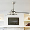 1-Light Industrial Iron/Acrylic/Wood Remote-Controlled 6-Speed, LED Ceiling Fan