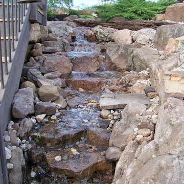 Lake Fed waterfalls and streams