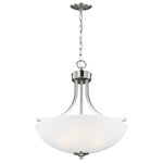 Sea Gull Lighting - Sea Gull Lighting 6616503-962 Geary - 3 Light Medium Pendant in Transitional Sty - Adaptability takes center stage with the Geary ColGeary 3 Light Medium Brushed Nickel SatinUL: Suitable for damp locations Energy Star Qualified: n/a ADA Certified: n/a  *Number of Lights: 3-*Wattage:100w Incandescent bulb(s) *Bulb Included:No *Bulb Type:A19 Medium Base *Finish Type:Bronze
