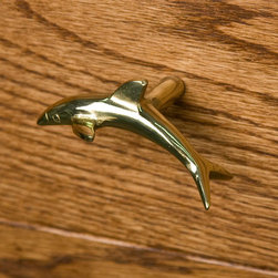SOLID BRASS DOLPHIN CABINET KNOB - Cabinet And Drawer Knobs