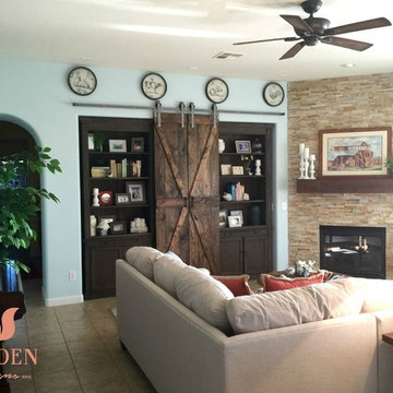 Double Book Shelf Barn Doors