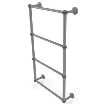 Waverly Place 4 Tier 24" Ladder Towel Bar with Dotted Detail, Matte Gray