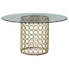 Bassett Carnaby 54" Round Glass Top Dining Table