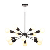 Mega Junction Contemporary Black Chandelier