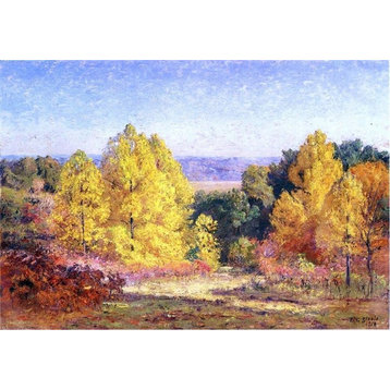 Theodore Clement Steele The Poplars Canvas Print