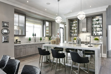 Inspiration for a transitional home design remodel in Toronto
