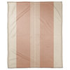 Peach Stripes Blanket 50x60 Coral Fleece Blanket