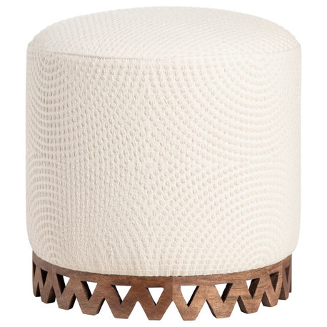 Ayah Cream Round Stool