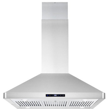 Cosmo COS-63ISS90 36 in. 380 CFM Ducted Island Range Hood in Stainless Steel