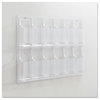 Reveal Clear Literature Displays, 12 Compartments, 30x2x20.25, Clear