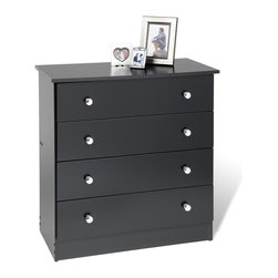 Prepac Edenvale Black 4-Drawer Chest - Dressers