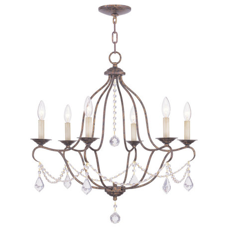 LIVEX Lighting 6426-71 Chesterfield 6-Light Chandelier