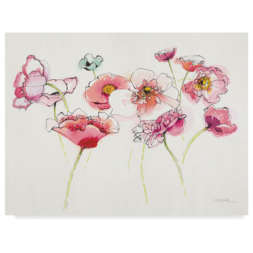 "Pink Somniferums Bright II" by Shirley Novak, Canvas Art, 32"x24"