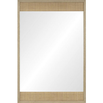 Ampato Wall Mirror, Natural and Clear