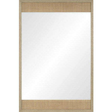 Ampato Wall Mirror, Natural and Clear