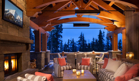 20 Cozy Covered Patios and Porches With Fire Features