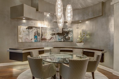 Inspiration for a transitional dining room in Miami.