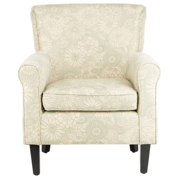 Daley Chair With Buttons Sweet Pea Green/ Black