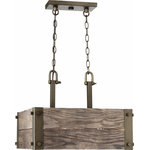 Nuvo Lighting - Nuvo Lighting Winchester - 4 Light Pendant, Bronze Finish - Winchester; 4 Light; Square Pendant with Aged WoodWinchester 4 Light P Bronze *UL Approved: YES Energy Star Qualified: n/a ADA Certified: n/a  *Number of Lights: Lamp: 4-*Wattage:60w ST19 Medium Base bulb(s) *Bulb Included:Yes *Bulb Type:ST19 Medium Base *Finish Type:Bronze