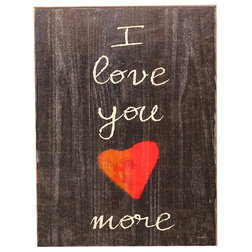 Contemporary Prints And Posters Swoon Wall Panel "I Love You More"