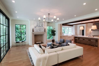 Design ideas for an expansive transitional open concept family room in Atlanta.