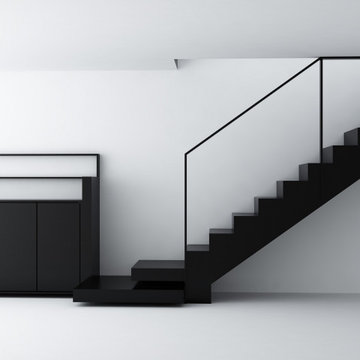 éscalier et console