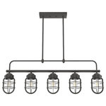 Hunter - Hunter Starklake - 5 Light Chandelier, Noble Bronze Finish - The linear design of the Starklake 5 Light ChandelStarklake 5 Light Ch Noble Bronze *UL Approved: YES Energy Star Qualified: n/a ADA Certified: n/a  *Number of Lights: 5-*Wattage:60w E26 Medium Base bulb(s) *Bulb Included:No *Bulb Type:E26 Medium Base *Finish Type:Noble Bronze