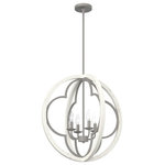 Hunter - Hunter Gablecrest - 4 Light Pendant, Painted Concrete Finish - With a beautiful quatrefoil design, hang multipleGablecrest 4 Light P Painted Concrete *UL Approved: YES Energy Star Qualified: n/a ADA Certified: n/a  *Number of Lights: 4-*Wattage:60w E12 Candelabra Base bulb(s) *Bulb Included:No *Bulb Type:E12 Candelabra Base *Finish Type:Painted Concrete