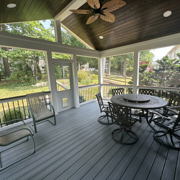Moisture Shield Elevate Alpine Gray Screened Porch and Deck