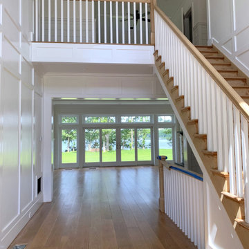 SHELTER ISLAND: 8" WHITE OAK INSTALLED & FINISHED WITH CUSTOM STAIN/ TRAFFIC HD