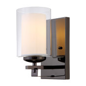 Hardware Hosue El Dorado 1 Light Wall Fixture, Ebony Glaze