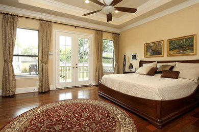 Photo of a traditional bedroom in Houston.