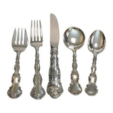 Gorham Sterling Silver Strasbourg 46-Piece Place Set With Cream Soup Spoon