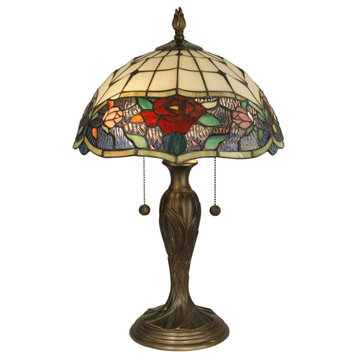 Dale Tiffany Malta Tiffany Table Lamp, Antique Bronze
