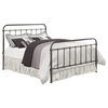 Bowery Hill Traditional Metal Full Metal Spindle Bed in Dark Bronze
