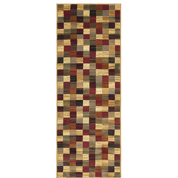 Unique Loom Multicolored Kent Barista 2' 2 x 6' 0 Runner Rug