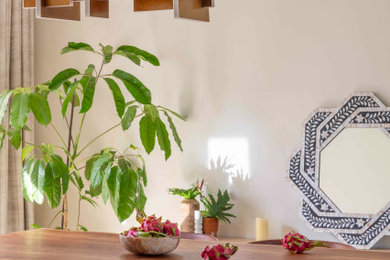 Trendy dining room photo in Hyderabad