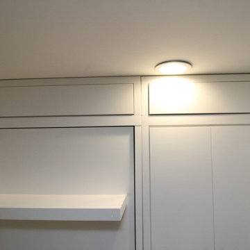 Custom Siena Modern Murphy Wall Bed with Hidden Desk in Side Cabinet