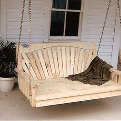Pine Fanback Swing Bed - Patio Furniture And Outdoor Furniture
