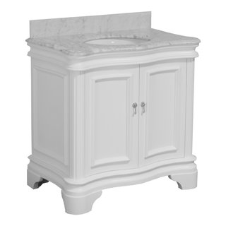 Bella 36-inch Vanity with Carrara Marble Top