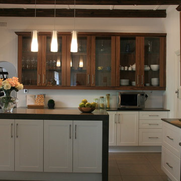 Beautiful modern kitchen with a rustic touch