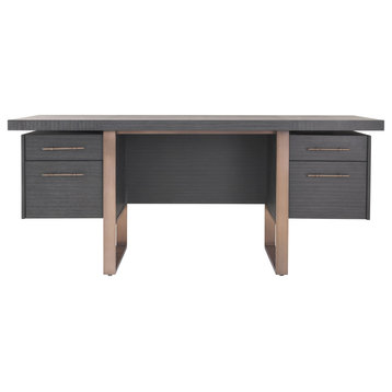 Charcoal Oak Desk | Eichholtz Canova