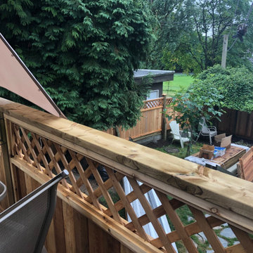 Multi level deck and fence in Vancouver