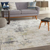 Nourison Trance Trc01 Organic and Abstract Rug, Ivory and Multi, 6'6"x9'6"