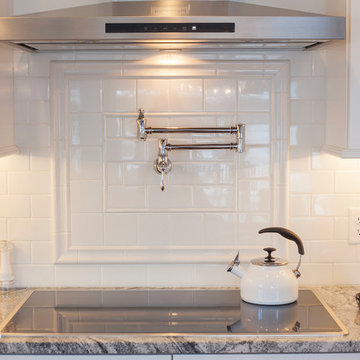 Contemporary/Transitional New Construction Kitchen w/Black lacquer Island
