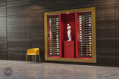 Exemple d'une cave à vin tendance.