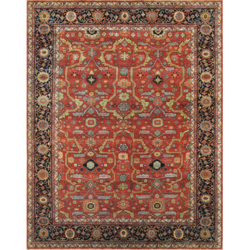 Ferehan Collection Hand-Knotted Lamb's Wool Area Rug, 11'9"x14'11"